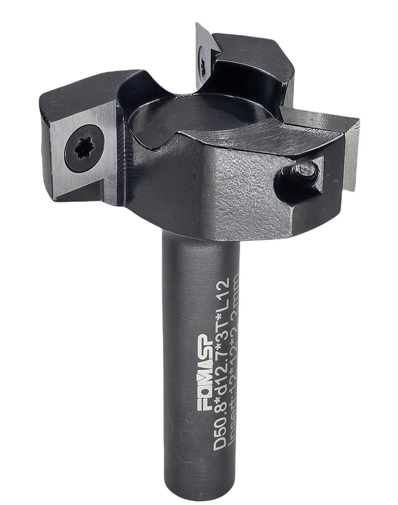 FomaSP CNC Spoilboard Surfacing Router Bit,1/2"(12.7mm) Shank,2"(50.8mm) Cutting Diameter,Slab Flattening Router Bit,Replaceable Carbide Inserts Wood Planer Bit with 3 Wings for Woodworking. - Image 1